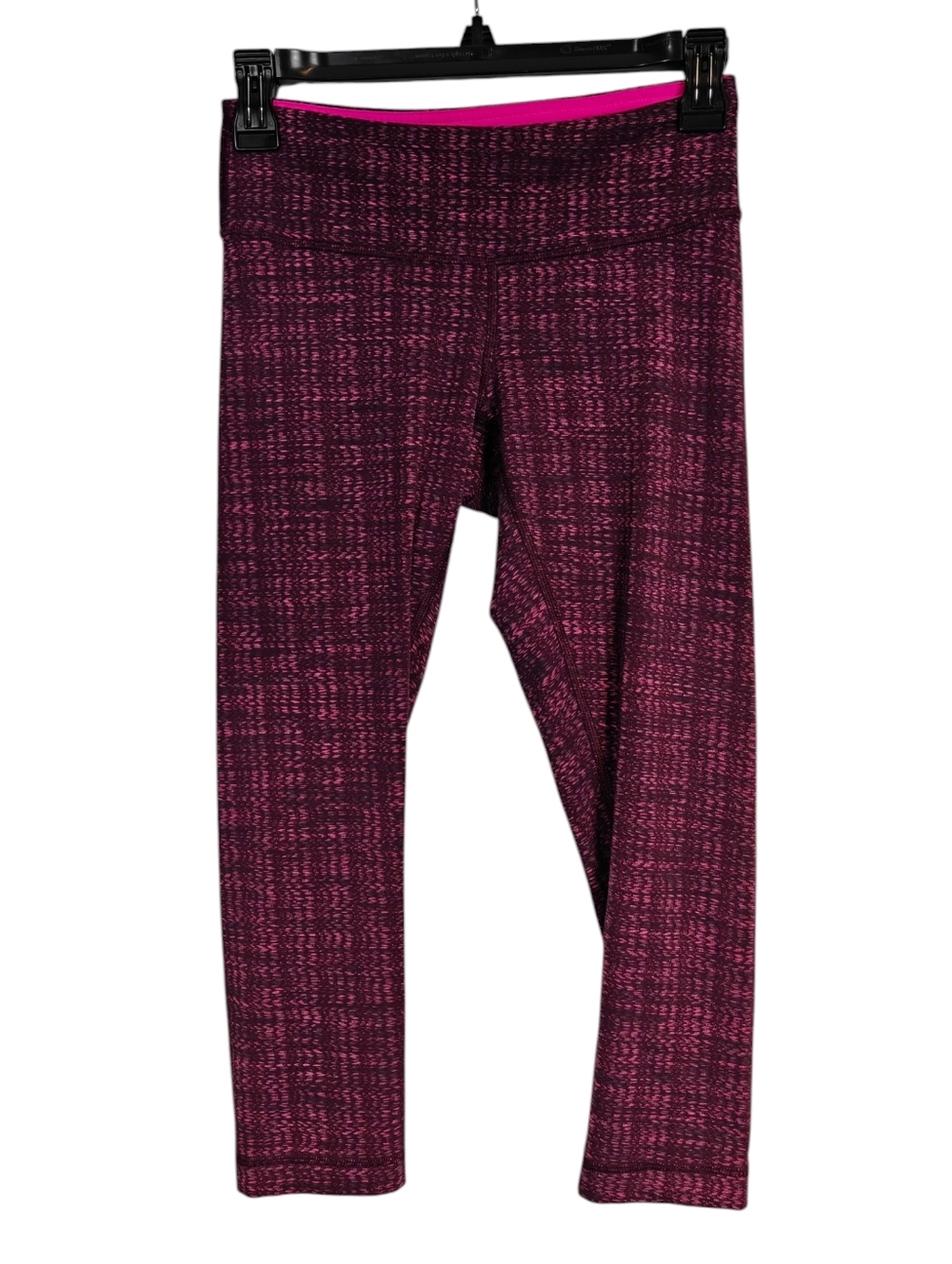 LULULEMON Wunder Under Crop Ziggy Wee August Glo / Raspberry Glo Light Size 4